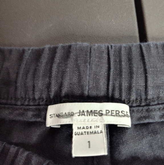 Standard James Perse Linen Soft Drape Pant in black size 1/S - Picture 4 of 10